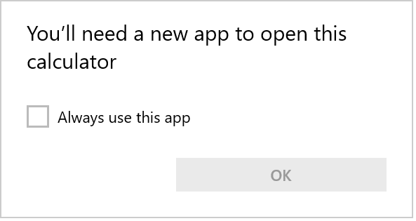Calculator is missing-need-new-app-open-calc.png
