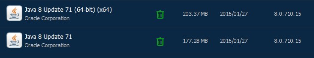 Two instances of Java installed-java-8-updates.jpg