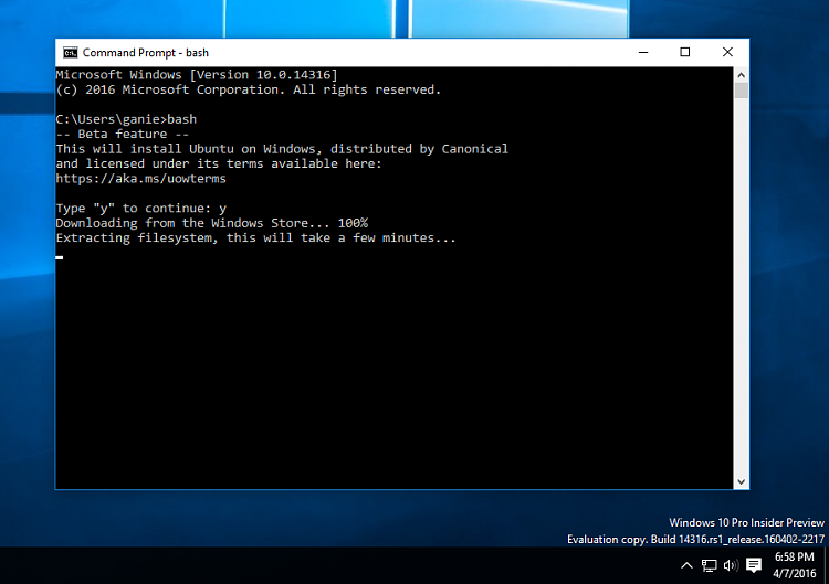 windows 10 bash is not recognized