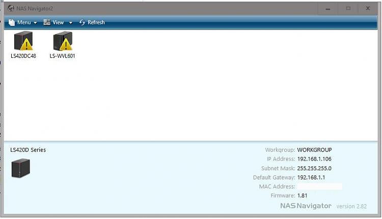 Buffalo NAS Navagator 2.82 Connection Errors Solved - Windows 10 