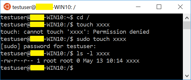 Installing and Running BASH on Windows 10 (Build 14316)-sudo.png