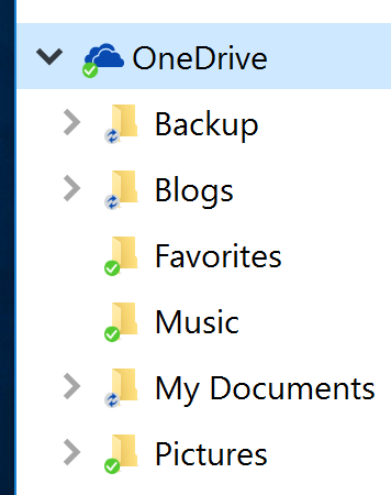 OneDrive appears to be syncing, but nothing is happening-onedrive.png