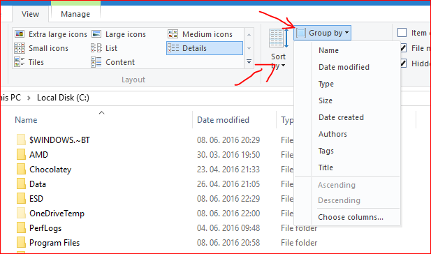 sorting folders by size sorting folders by size