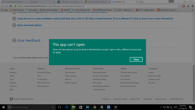 windows 10 apps not working