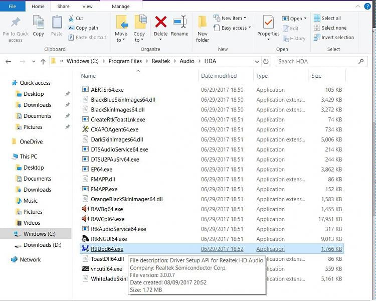 gigabyte realtek hd audio manager popping up