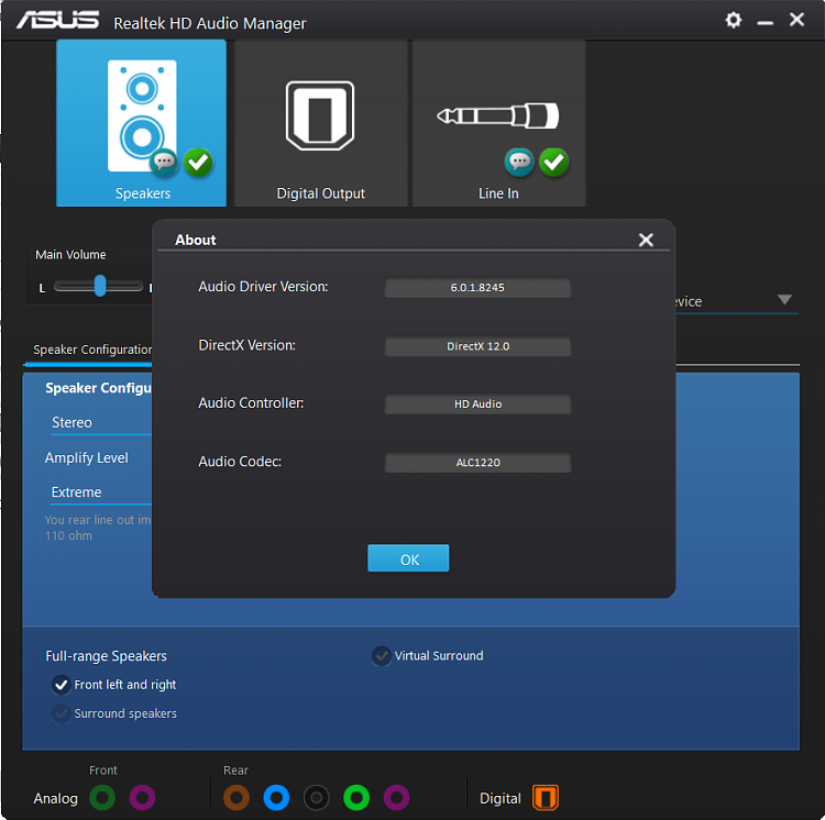 asus realtek hd audio manager open