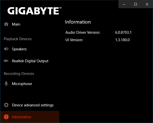 Gigabyte audio driver. Gigabyte программа для звука. Realtek Audio Console Gigabyte. Gigabyte Realtek Audio Driver Windows 10.