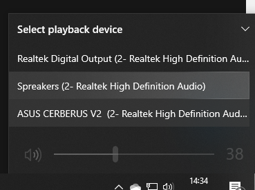 Windows 10 update version 1903 - Headphone Not Recognized-speaker-select.png