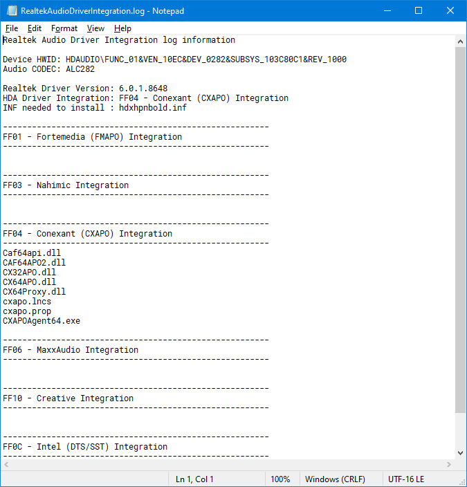 Determine the HDA Realtek driver needed for your Audio-script_log.png