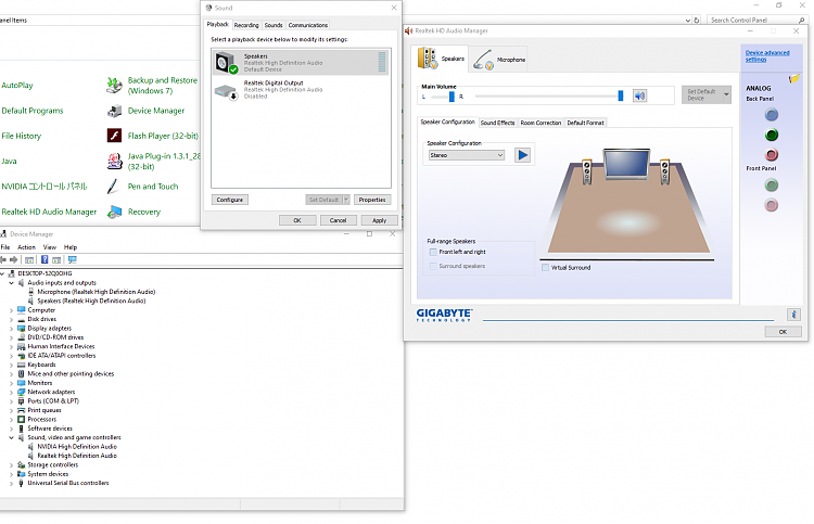 realtek only one speaker working realtek only one speaker working