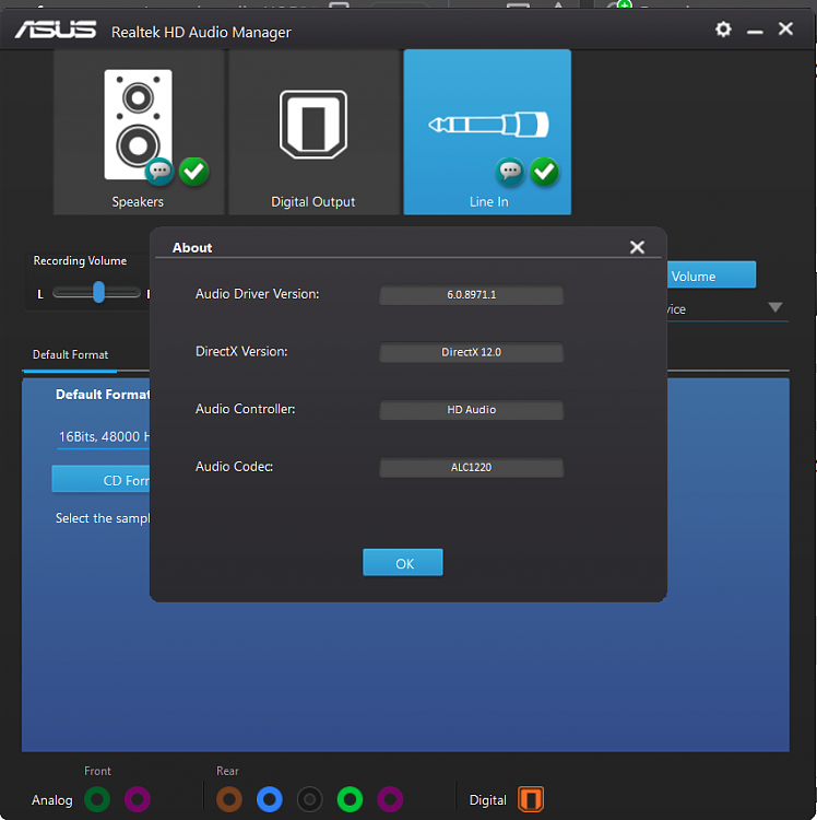 Realtek audio output