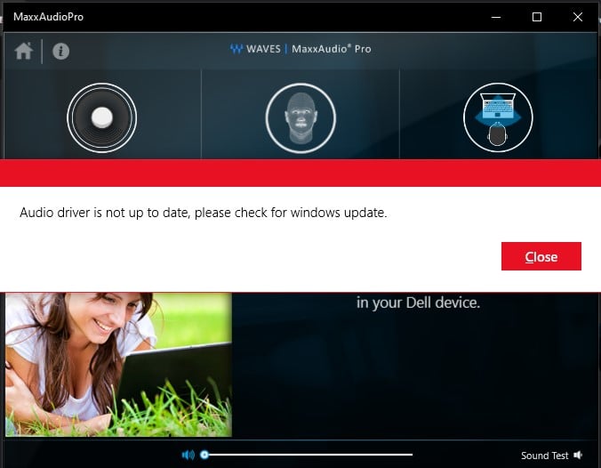 Waves MaxxAudio Pro &quot;Audio driver is not up to date&quot; error-techissue.jpg