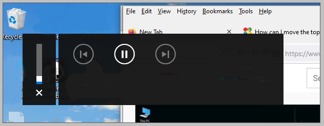 How can I move the top left volume indicator ?-image.png