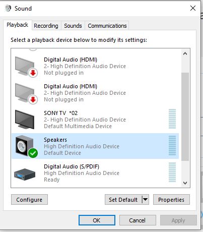 HDMI to connection to TV - Only one speaker working-test.jpg