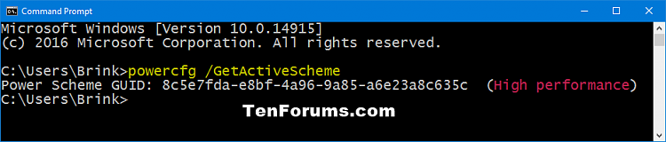 See Active Power Plan Scheme in Windows 10-powercfg_getactiveschme_command.png
