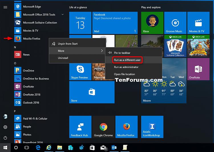 Add or Remove Run as different user on Start in Windows 10-run_as_different_user_on_start_menu.jpg