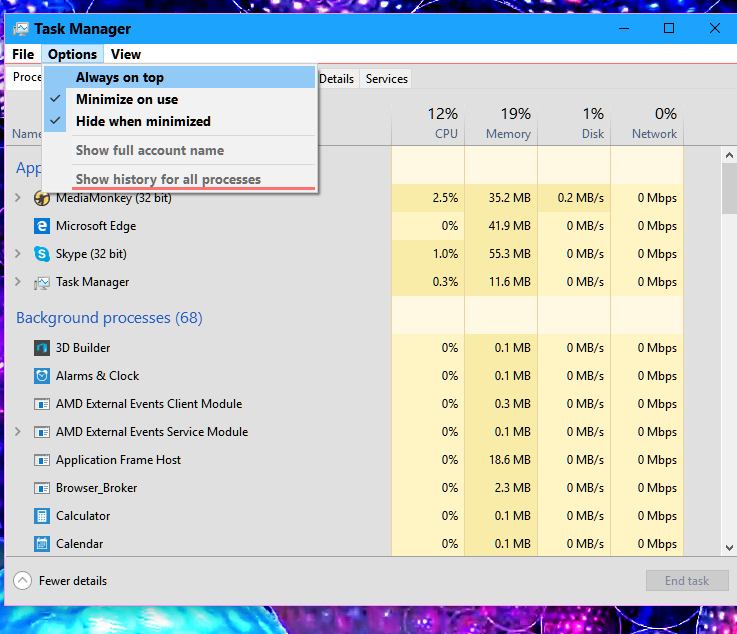 start task manager start task manager