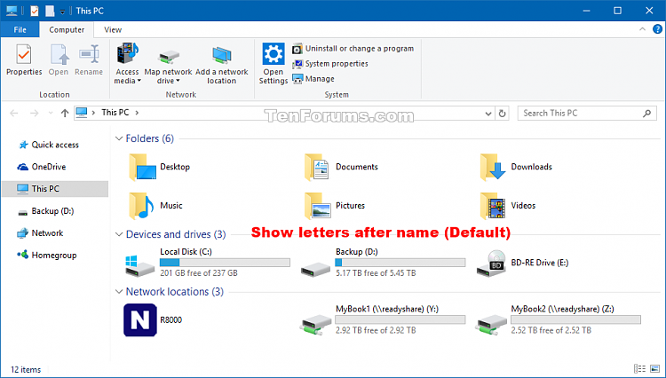 Show Drive Letters Before or After Name in Windows 10-drive_letters_example-1.png