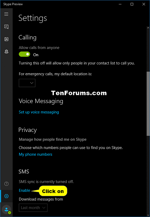 Enable or Disable SMS Sync with Skype in Windows 10 PC and Mobile-pc_skype_preview_sms_sync-2.png