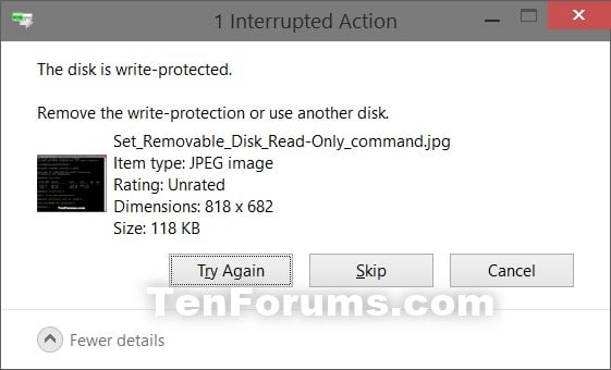 Mange farlige situationer Skylight gentage Enable or Disable Disk Write Protection in Windows | Tutorials