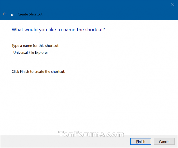 Create File Explorer UWP app Shortcut in Windows 10-shortcut-2.png