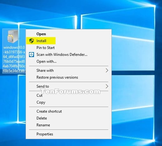 Install Cab File In Windows 10 Tutorials