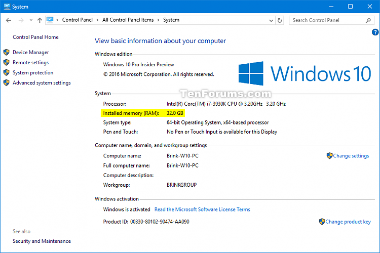 Determine System Memory Size, Speed, and Type in Windows 10-memory_size_control_panel.png