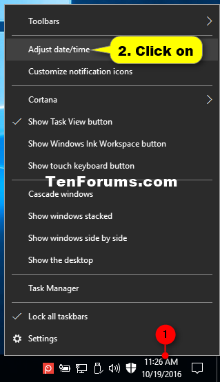 Add or Remove Additional Time Zone Clocks on Taskbar in Windows 10-click_on_clock.png