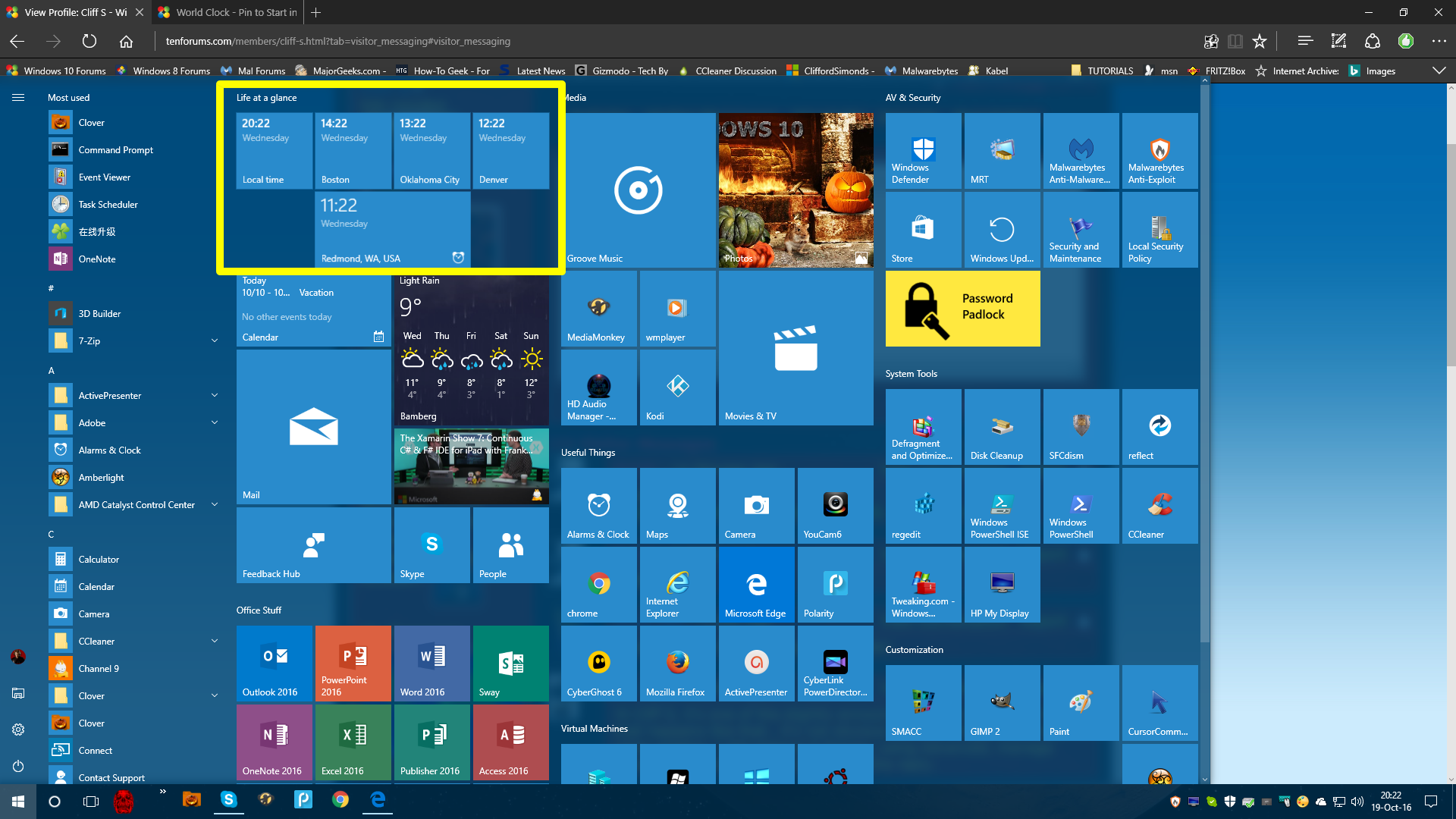 How to Pin a World Clock to Start in Windows 10 | Tutorials How to Pin a World Clock to Start in Windows 10 | Tutorials