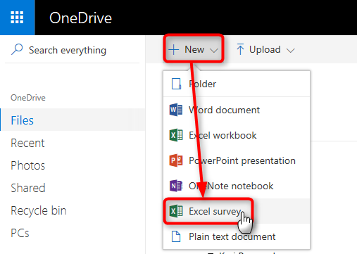 OneDrive - Create an online Excel survey with free Office Online-image.png