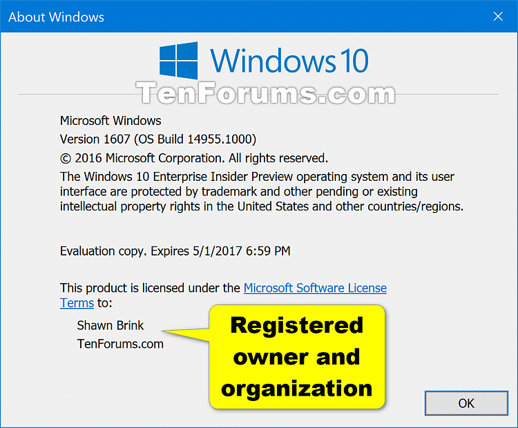 Change Registered Owner and Organization in Windows 10-winver.png
