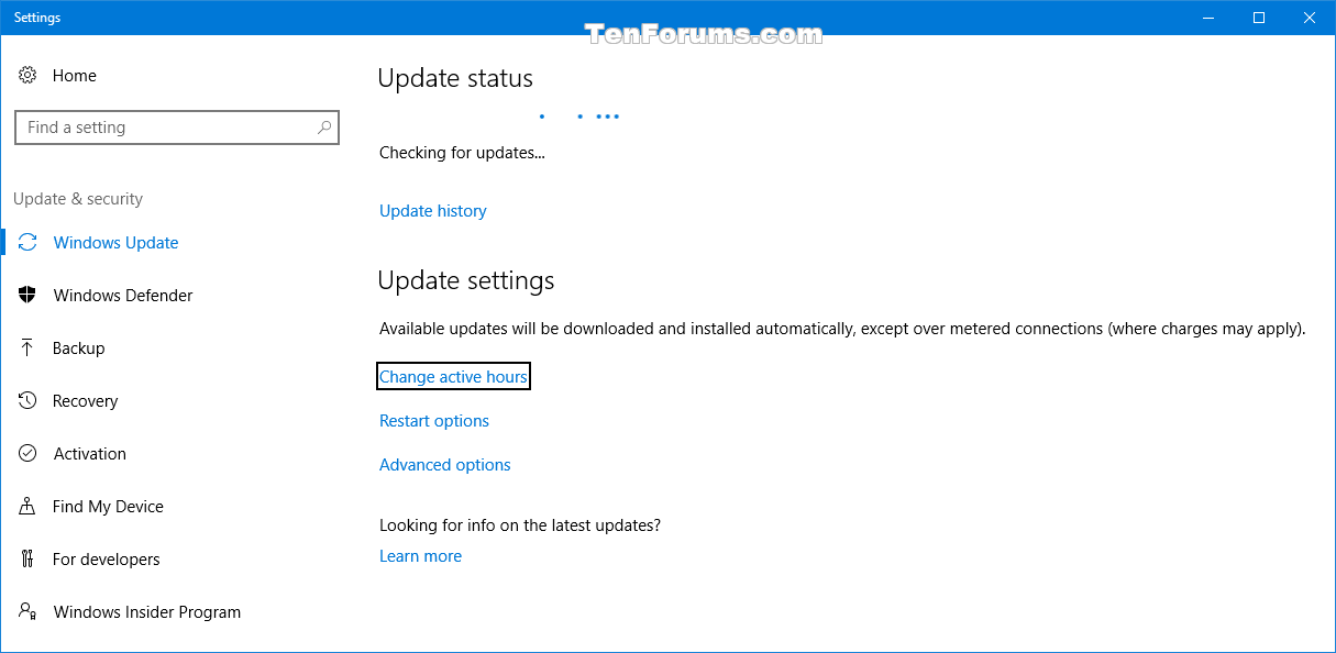 windows 10 installer checking for updates