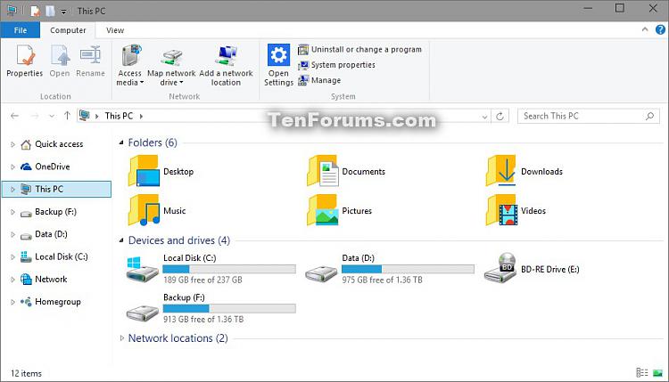 Change Folder to Open File Explorer to by Default in Windows 10-this_pc.jpg