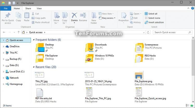Open to This PC or Quick access in File Explorer in Windows 10-quick_access.jpg