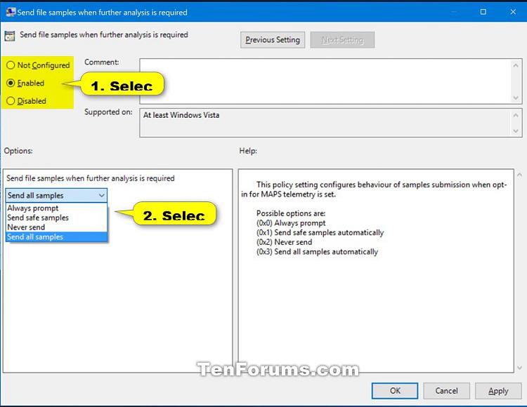 Enable or Disable Microsoft Defender Antivirus Block at First Sight-send_file_samples_gpedit-2.jpg