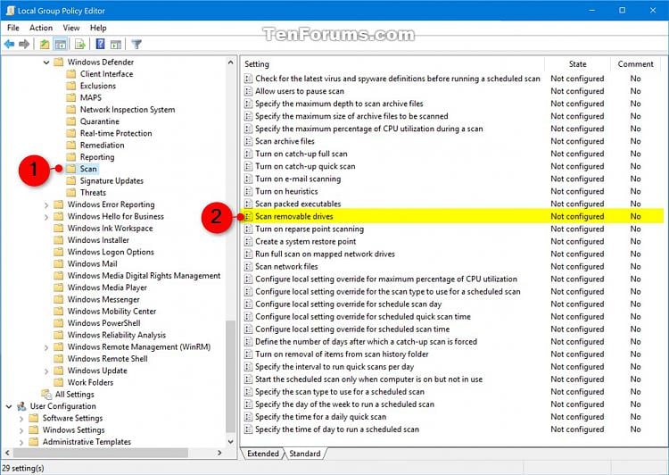 windows defender scan windows defender scan