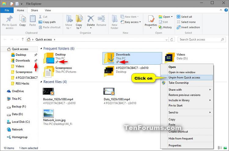 How to Pin or Unpin Folder Locations for Quick access in Windows 10-unpin_from_quick_access-1.jpg