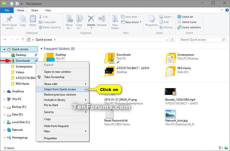 How to Pin or Unpin Folder Locations for Quick access in Windows 10-unpin_from_quick_access-2.jpg