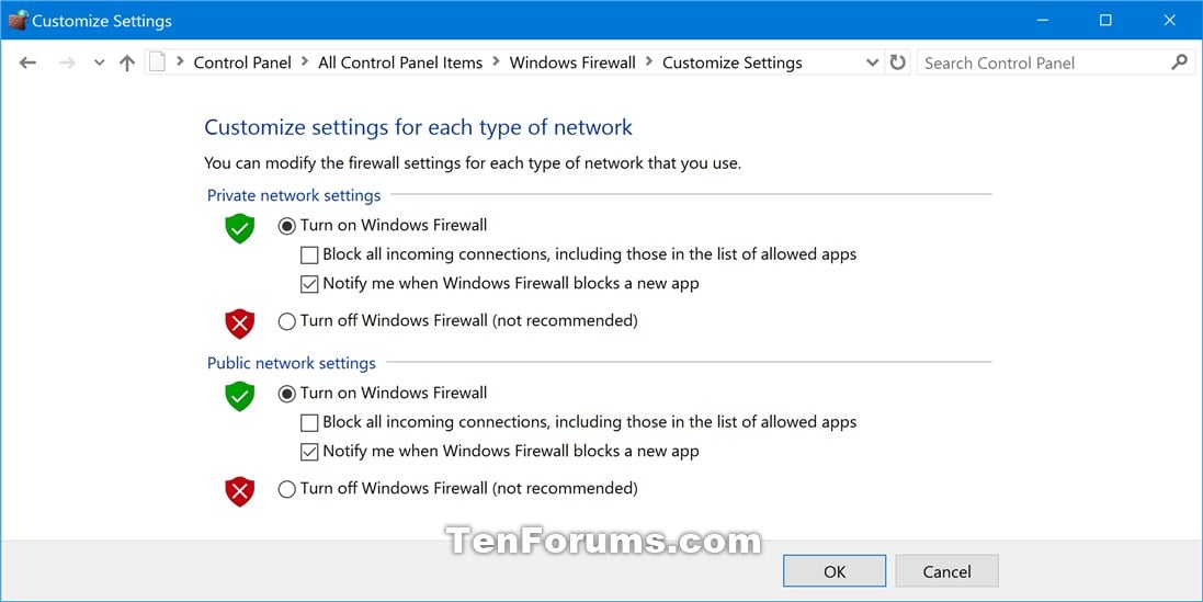 configure firewall windows 10