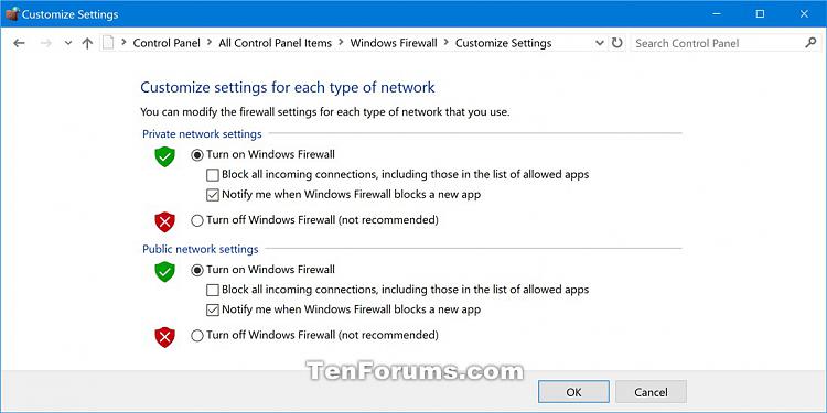 Restore Default Windows Defender Firewall Settings in Windows 10-windows_firewall_customize_settings.jpg