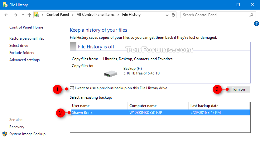 previous versions windows 10 turn on previous versions windows 10 turn on