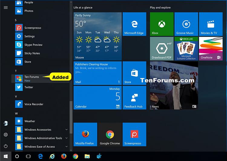 Add Site to Apps in Start Menu from Internet Explorer in Windows 10-ie11_site_added_to_apps.jpg