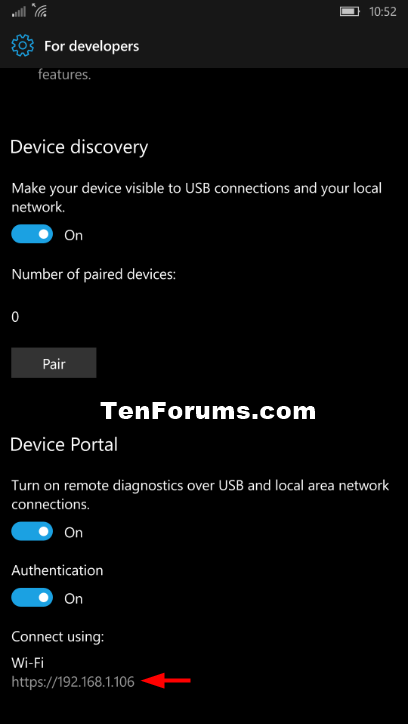 Device Portal - Connect to for Windows 10 Mobile Phone-connect_to_device_portal-1.png