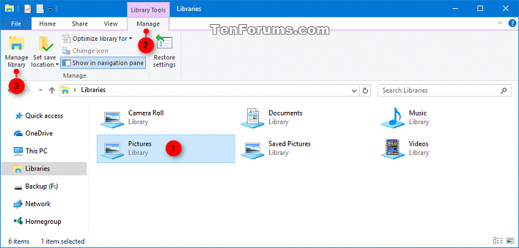 Re-order Library Folders in Windows 10-library_ribbon.png