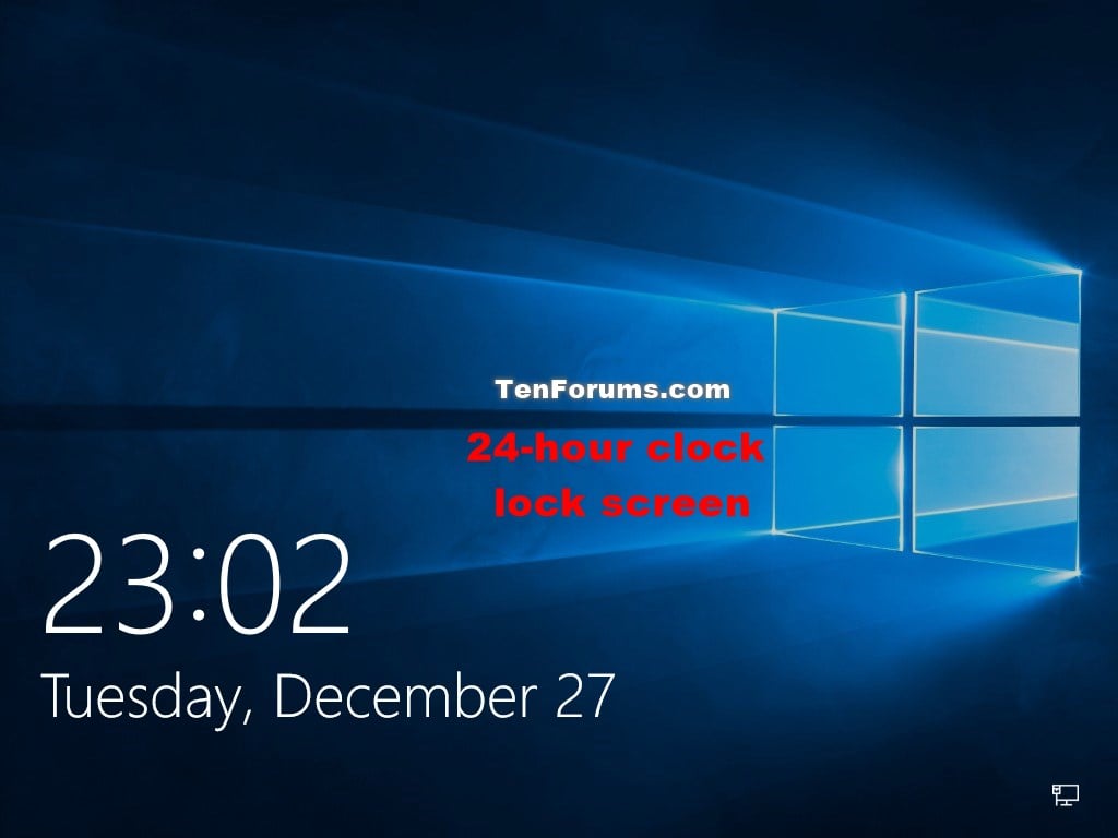 Change Lock Screen Clock to 12 hour or 24 hour Format in Windows 10 | Tutorials Change Lock Screen Clock to 12 hour or 24 hour Format in Windows 10 | Tutorials
