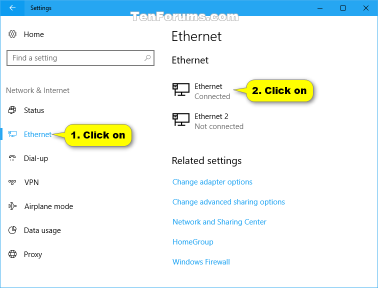 how to turn off ethernet connection windows 10