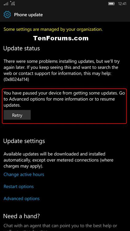 Windows Update - Turn On or Off Pause Updates in Windows 10 Mobile-w10_mobile_paused_updates.jpg