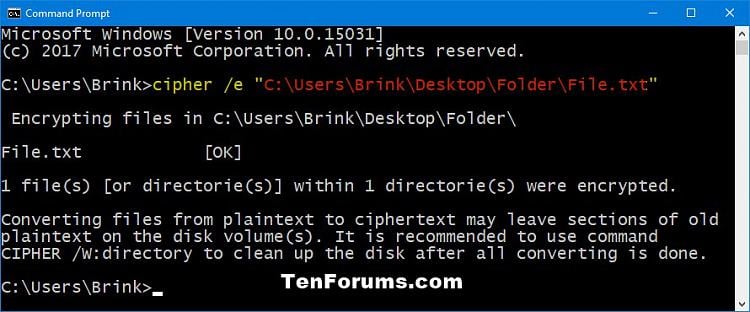 efs encrypt efs encrypt