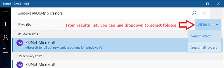Mail app Advanced Searching in Windows 10-gmail_4_resultsselectfolder.png