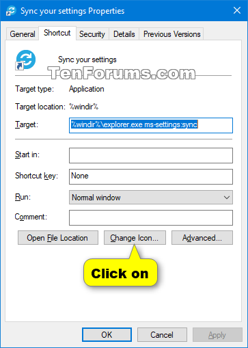 Create Sync your settings Shortcut in Windows 10-shortcut3.png